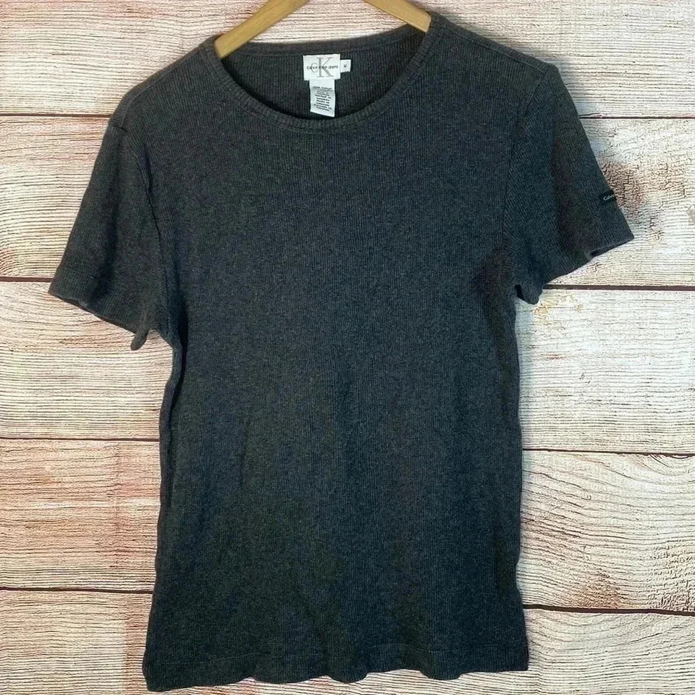 Calvin Klein Women’s Cotton Top Gray Medium